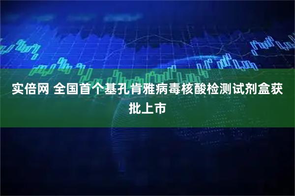 实倍网 全国首个基孔肯雅病毒核酸检测试剂盒获批上市